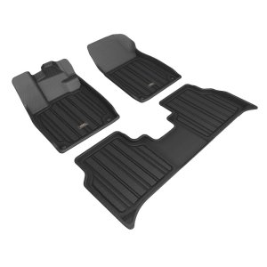 Volkswagen Id.4 Floor Mat Set - Front + Rear - 3D MAXpider - Elitect - Black - `22-`23